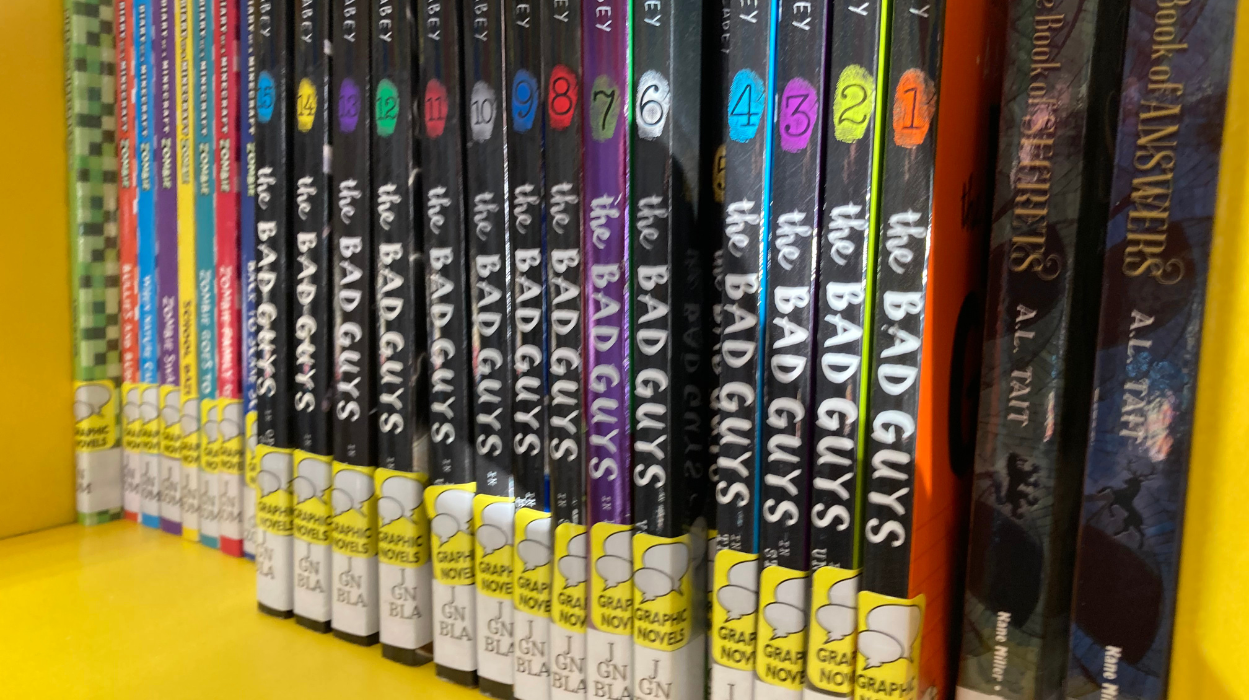 new graphic novels in children's room