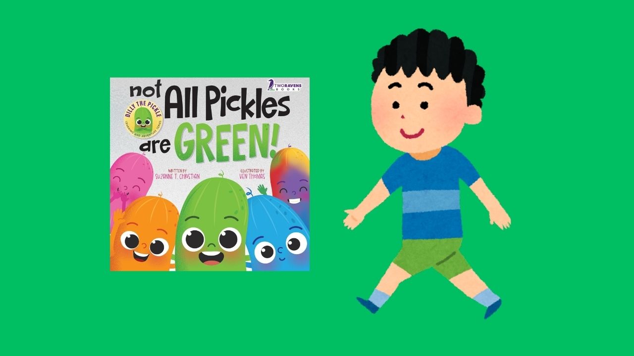 image showing graphic of child walking and cover of book on story trail